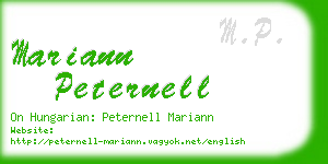 mariann peternell business card